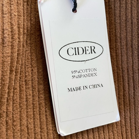 Cider Two tone Corduroy Pants Wide Legs XSmall NWT - Picture 6 of 9